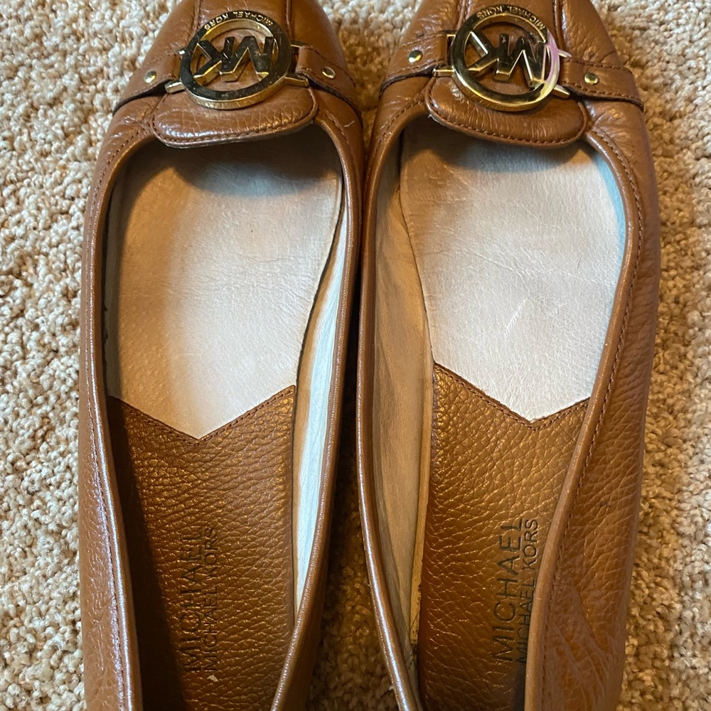 Michael Kors Brown Leather Loafers